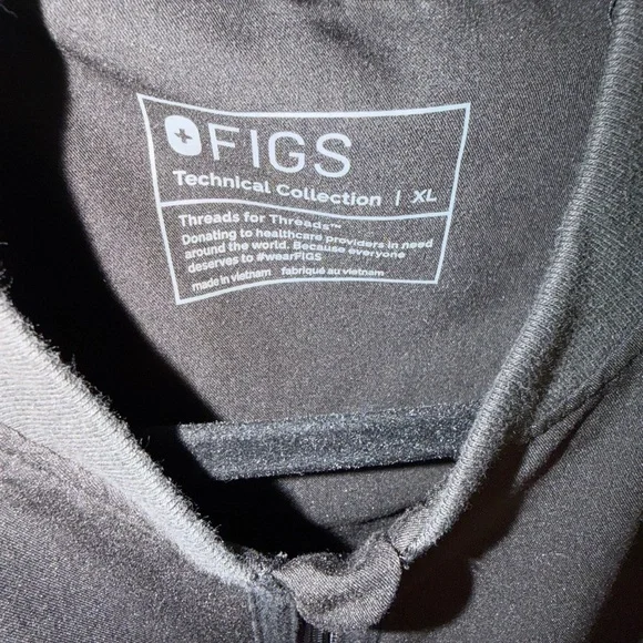 FIGS Bellery Scrub Jacket Women's Size XL Black Technical Collection Full Zip - Picture 6 of 11